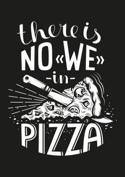 Pizza lettering Illustrazione stock