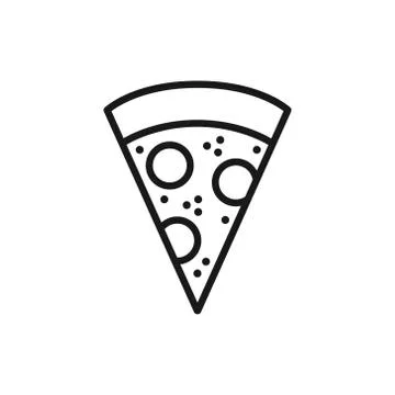 Pizza line icon, vector black simple illustration Stock Illustration