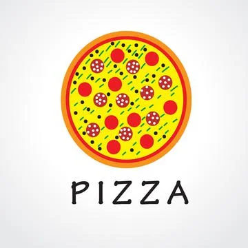 Pizza logo concept Stock Illustration