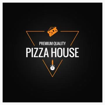 Pizza logo design background Stock Illustration