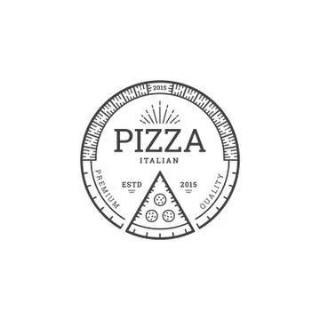 Pizza logo template Stock Illustration