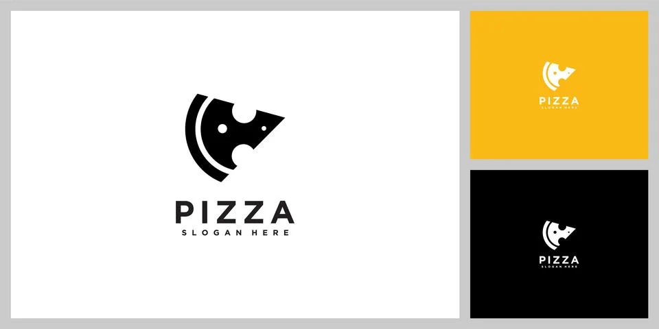 Pizza logo vector design template Stock Illustration