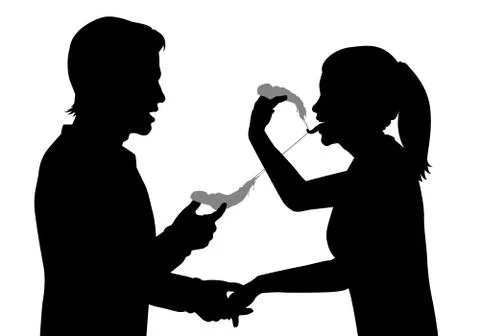 Pizza lovers Stock-Illustration