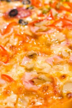 Pizza, macro Stock Photos