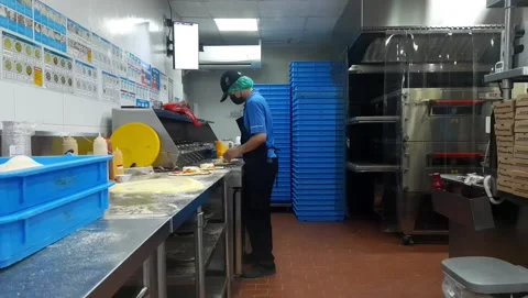Pizza maker Stock Footage 307502377