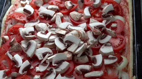 Pizza making Stock Footage 84098833