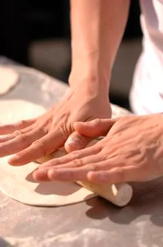 Pizza making Stock Photos