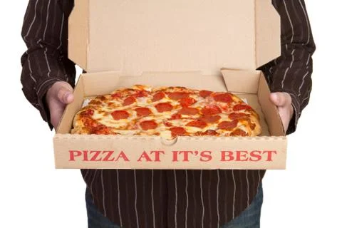 Pizza man Foto stock