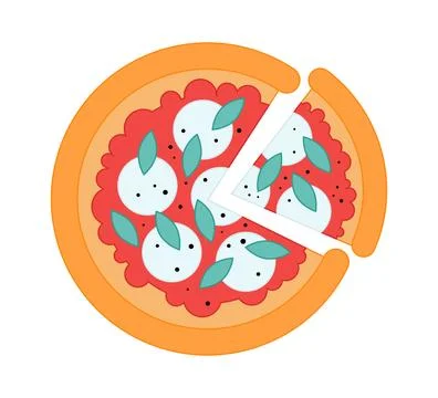 Pizza Margherita Stock Illustration