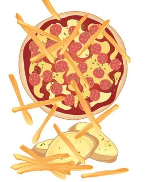 Pizza meal Stock Illustration