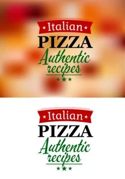Pizza menu elements Illustrazione stock