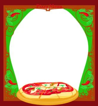 Pizza menu template Stock Illustration