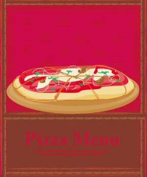 Pizza menu template Stock Illustration