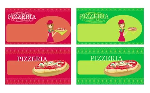 Pizza Menu Template set Stock Illustration