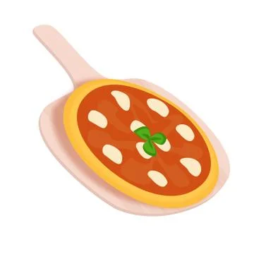 Pizza mocarella Stock Illustration