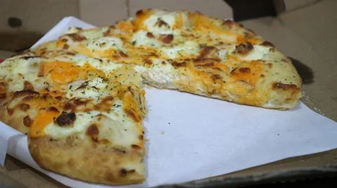 Pizza with mozzarella cheese Stock Photos