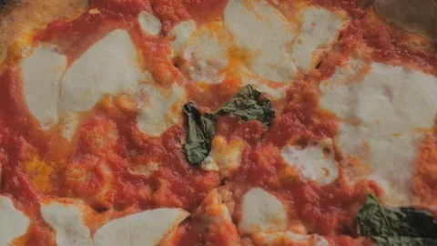 Pizza Mozzarella Ultra Close Up Stock Footage 87785553