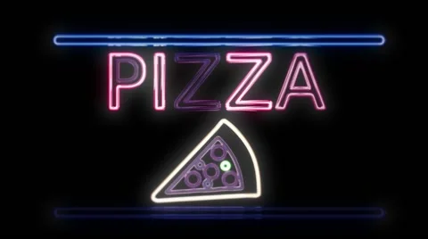 Neon Pizza Stock Video Footage | Royalty Free Neon Pizza Videos | Pond5