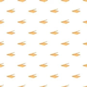 Pizza in open boxes seamless pattern Stock Illustration