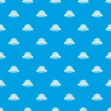 Pizza order pattern vector seamless blue Stock Illustration