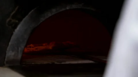 Pizza in the oven being cooked Stock Footage 167701276