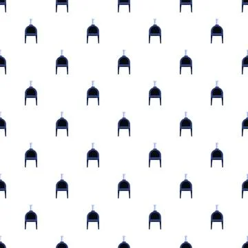 Pizza oven with chef hat seamless pattern design Stock Illustration