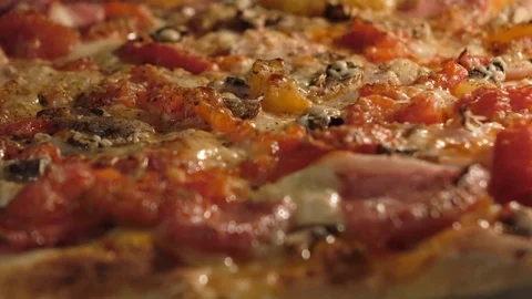 Pizza in the oven. Stock Footage 72126157