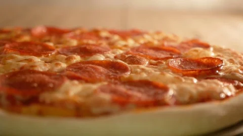 Pizza in the oven Stock Footage