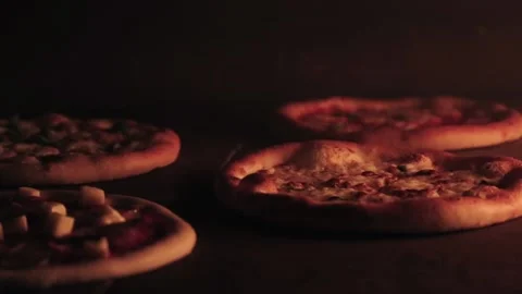 Pizza in the oven. Stock Footage 134266401