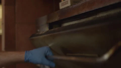 PIZZA OVEN OPENS 1 Stock Footage 194561330