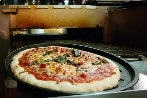 Pizza from the oven 库存照片