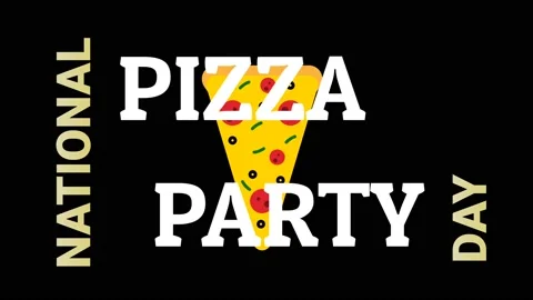 Pizza party day Stock Footage 188530142