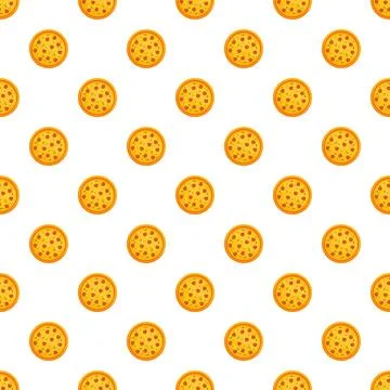 Pizza pattern creating a delicious seamless background Illustrazione stock