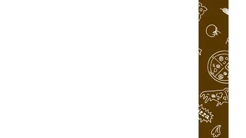 Pizza pattern hand drawn background Stock Illustration