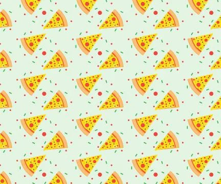 Pizza pattern vector design. Stock Illustration