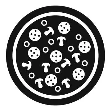 Pizza pepperoni icon, simple style Stockillustratie