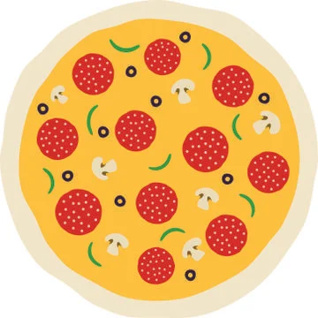 Pizza Pepperoni Illustrazione stock
