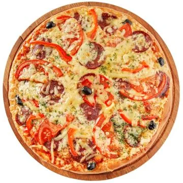 Pizza pepperoni Stock Photos