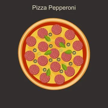 Pizza peppreoni Stock Illustration