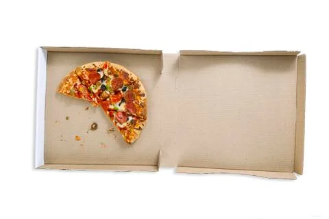 Pizza pie in box Stock Photos