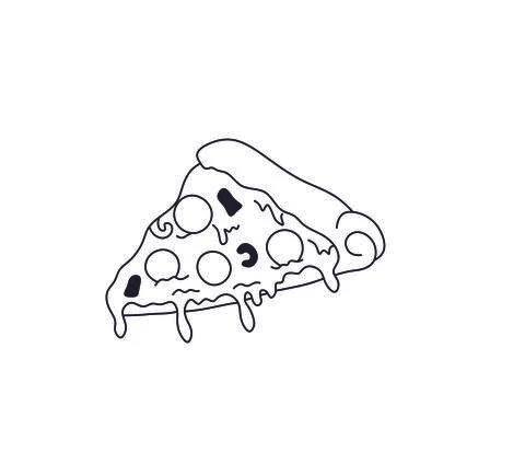 Pizza piece Stock Illustration