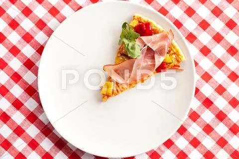 Pizza on plate Stock Photos