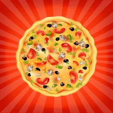 Pizza poster Stock Illustration