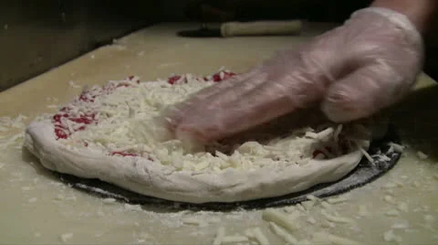 Pizza preparation, HD, Close Up 스톡 동영상 24856923