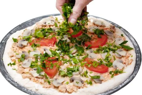 Pizza preparation Stock Photos