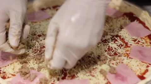 Pizza process Stock Footage 67105016