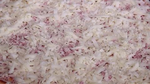 Pizza Ready For Baking Rotation Stock Footage 76151661