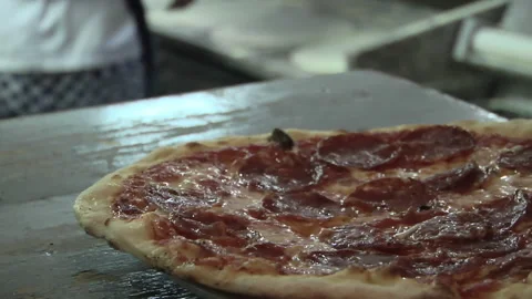 Pizza Ready To Be Served Stock Footage 136131712
