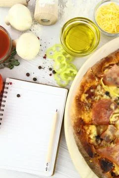 Pizza recipe Stock Photos