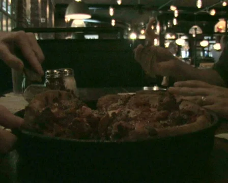 Pizza at a Restaurant Stock Footage 284724